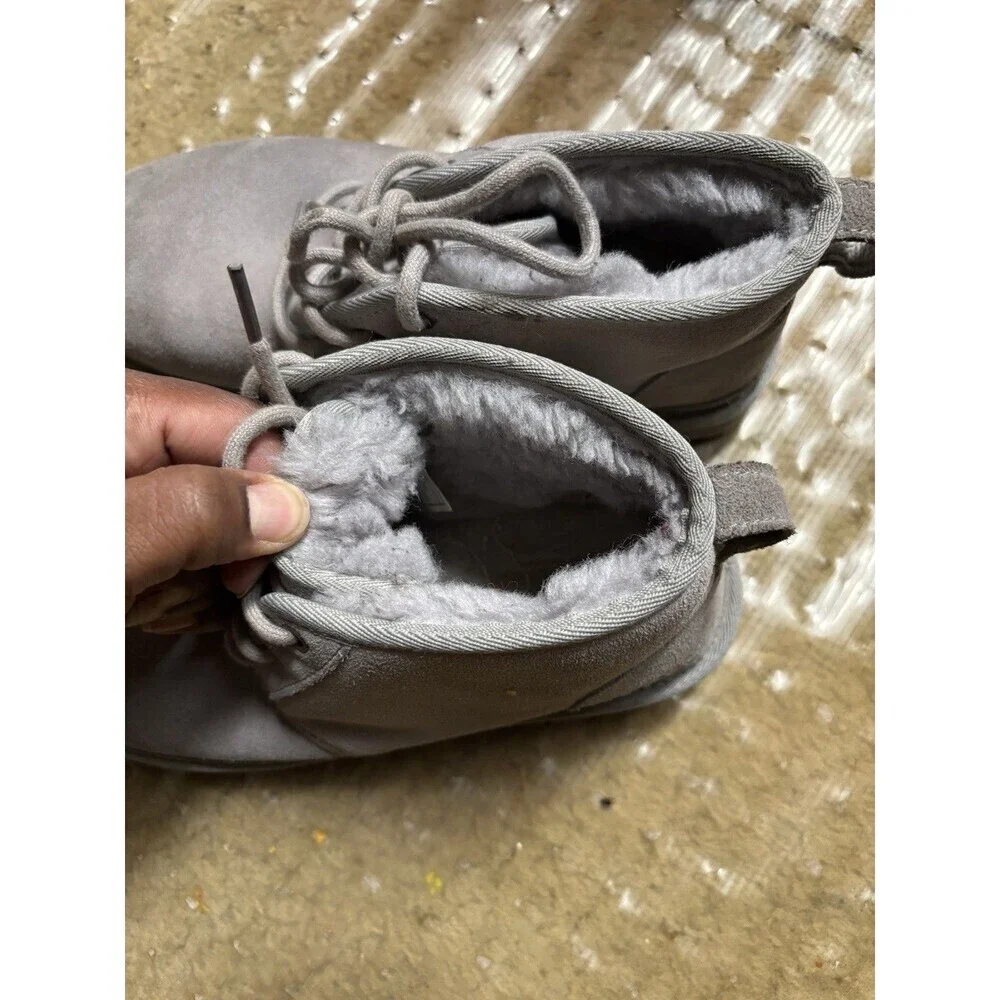 UGG Neumel Chukka Suede Lace Up Ankle Boots Size 8 Gray 1094269